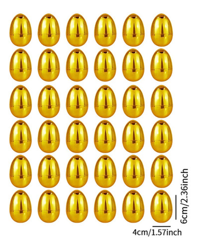 Huevos De Pascua Dorados, Canastas De , Obsequios, 36 Piezas