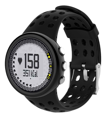 Correa De Reloj De Silicona For Suunto M1 M2 M4 M5 Negra