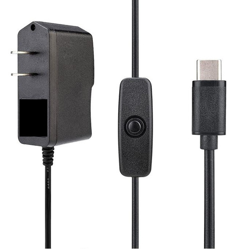 Fuente Cargador Eliminador Raspberry Pi4 5v 3a Usb C Botón