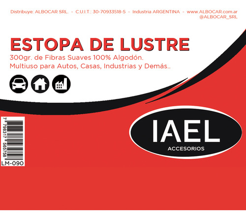 Estopa De Lustre Blanca 300gr Iael