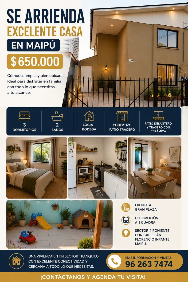 Imagen 1 de 17 de Arriendo Comoda Casa Frenta A Plaza