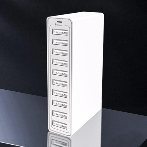 Imagen 1 de 9 de Dispositivo Multicargador De 10 Puertos Usb Carga Rápida 50w
