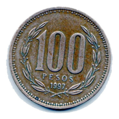 Moneda Del Mundo Chile 100 Pesos 1997