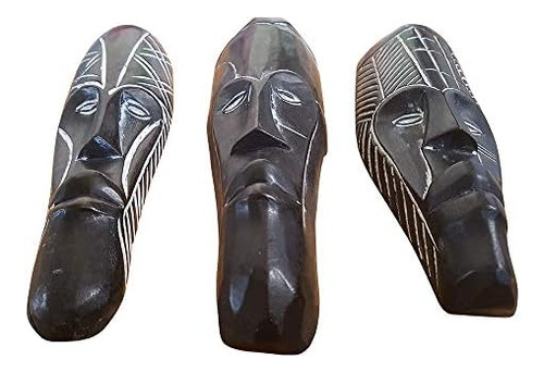 African Camerun Mascaras Pared Y Esculturas Colmillos Gabon