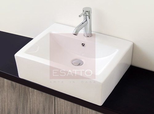 Lavabo de baño de sobreponer Esatto Econokit Arco blanco