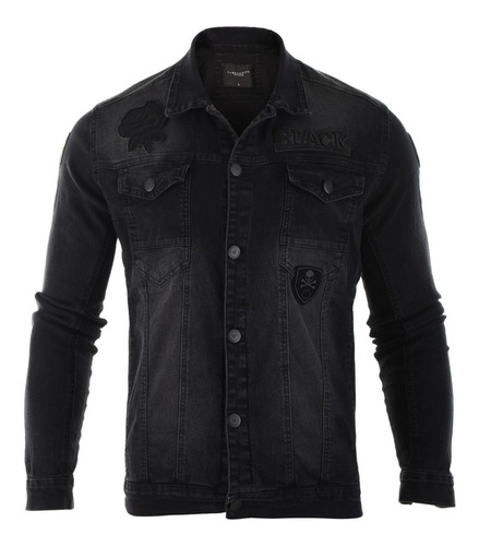 Campera Hombre Farenheite Jean Parches