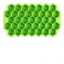Comprar Hielera Cubetera 37 Hielos Gourmet Molde Silicona Con Tapa Color Verde