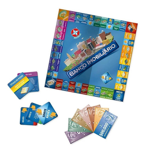 Jogo Tabuleiro Board Game Banco Imobiliário Original Estrela