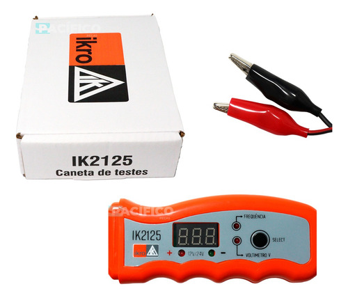 Caneta Teste Digital Polaridade Com Frequencimetro 12v 24v