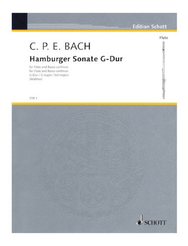 Hamburger Sonate G-dur Fur Flote Und Basso Continuo / Hambur