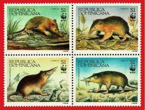 Fauna En Peligro - Rep Dominicana - Solenodonte - Serie Mint