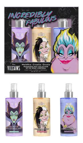 Set 3 De Fragangias Mist Villanas Multipersonaje 180 Ml Disn