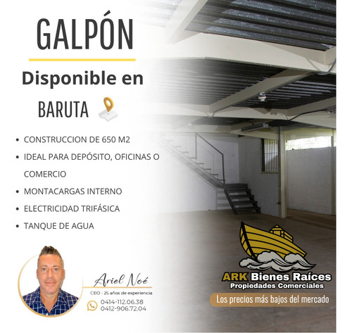 (#1102) Galpón De 650m2, Zona Industrial Baruta - Caracas