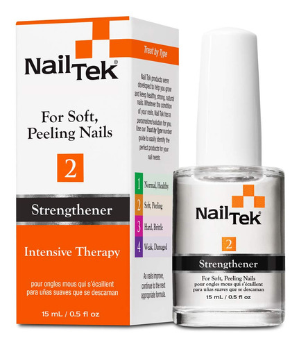 Nail Tek - Sistema De Manicura Tipo 2 Para Uas Suaves Y Desc