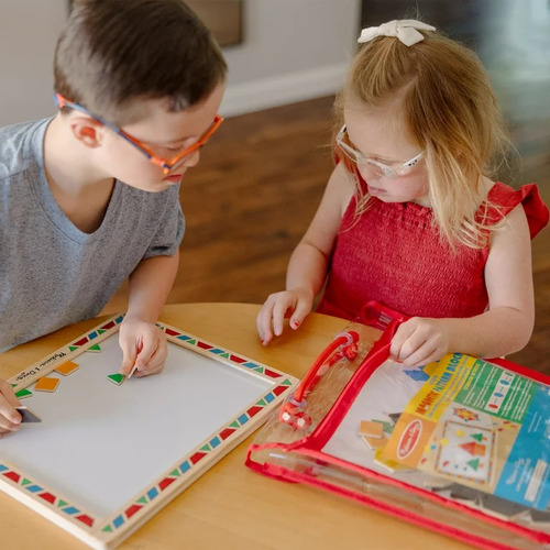 Melissa & Doug Juego Bloques De Patrón Magnético De Madera