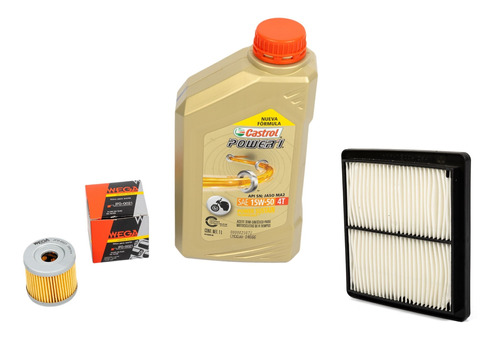 Kit Service Filtros + Power1 15w50 Suzuki Gixxer 150