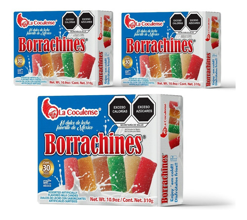 Borrachines - Dulces De Leche Sabores Surtidos 30 Piezas C/u