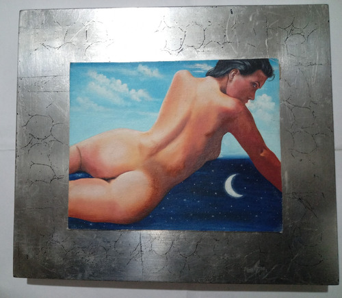 Pintura Óleo, Original, Desnudo Femenino,20x25 Cm. Sin Marco