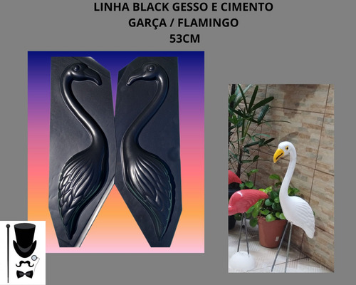 Molde Forma Artesanato De Cimento Egesso Garça/flamingo 53cm