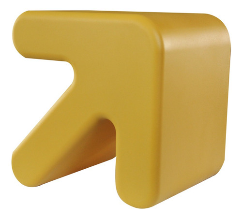 Silla Taburete Banco Multiusos. Estilo 60042 Acabado De La Estructura Polipropileno Color Amarillo