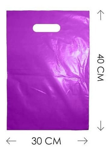 Bolsa Tipo Boutique 30x40 Cm Color Morado 100 Unidades 