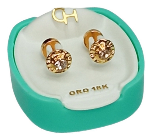 Aro Abridor Grande Con Cubic Rosa Oro 18k (premium Ab140)