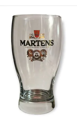 Vaso Cervecero Martens Bélgica 580ml Cristal Conmemorativo