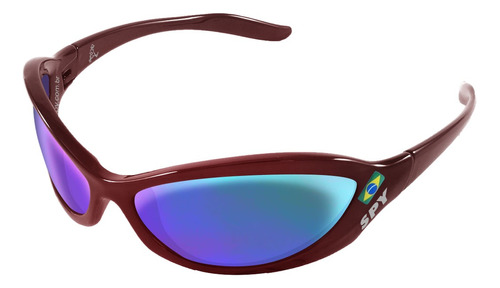 Óculos De Sol Spy 42 - Crato Chocolate Brilho Lente Ruby