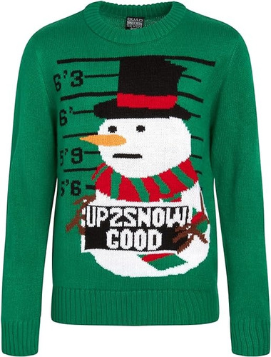 Sweater De Navidad Muñeco Nieve Ugly Para Niños. Talla 16-18