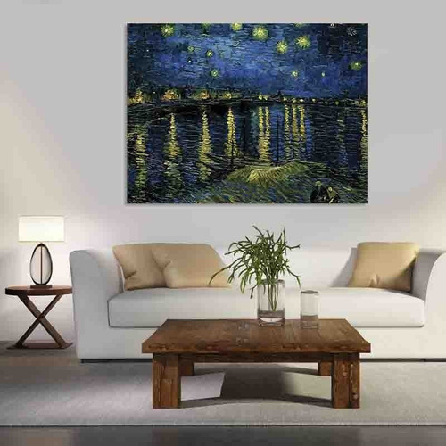 Cuadro  Decorativo Canvas Noche Estrellada Sobre El 120*80cm