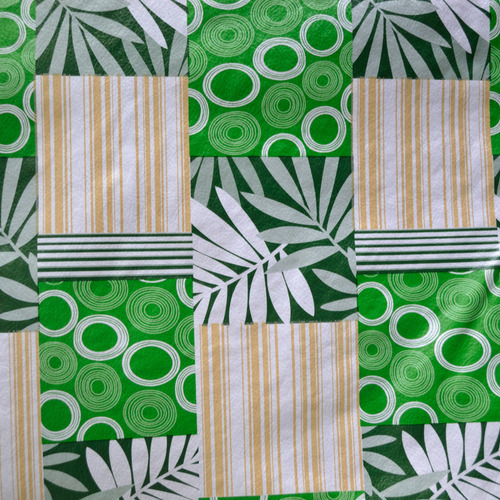 Mantel Con Felpa Blanca - 1.40 Ancho - 30mts Largo Verde Estampado Con Verde