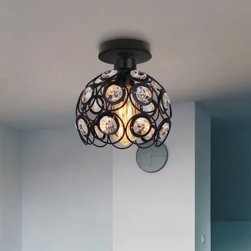 2 Piezas Lampara Colgante De Techo Vintage Cristal E27