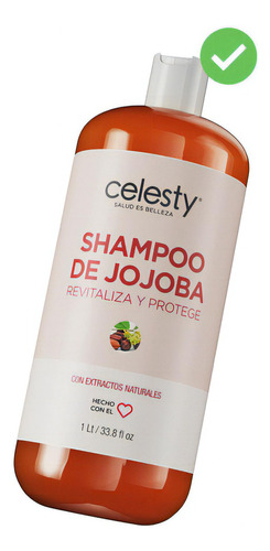  Shampoo Aceite Jojoba Extracto 1l Celesty® Brillo