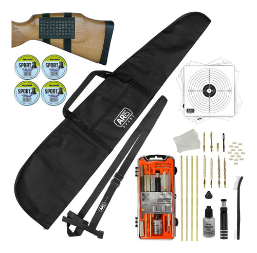 Kit De Limpeza Carabina 4.5 5.5 Combo Ar15 Sport Pomocao