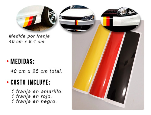 Franjas Alemania Vw Estribos Espejos Facias