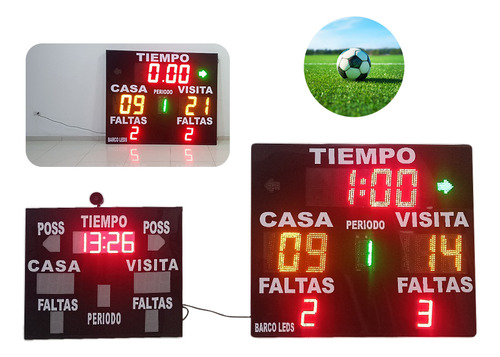 Marcador Digital Fecha Electronica Para Ambos Equipos