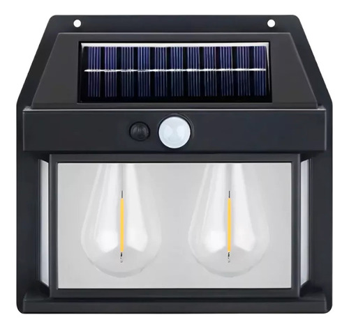 Aplique Lampara Solar Impermeable Con Sensor Vintage 2led
