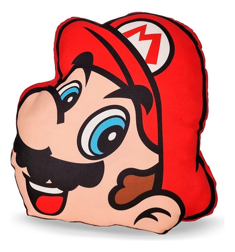 Almofada 3d Mario Bros Nintendo Game Arcade Decoração Geek Cor Vermelho