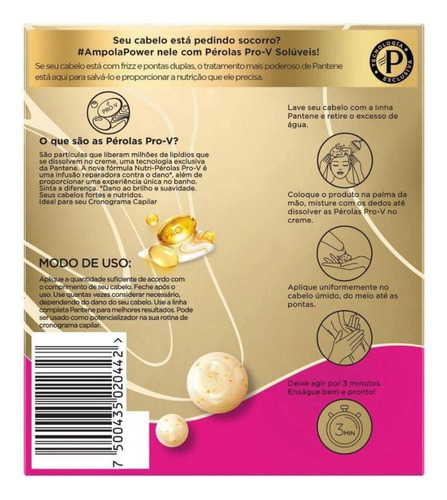 Kit Pantene Miracles Ampola Umectante Milagroso Nutrição