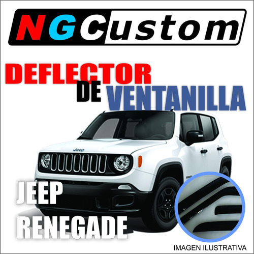 Deflector De Ventanilla Jeep Renegade X 4 Del Y Tras Adhes.