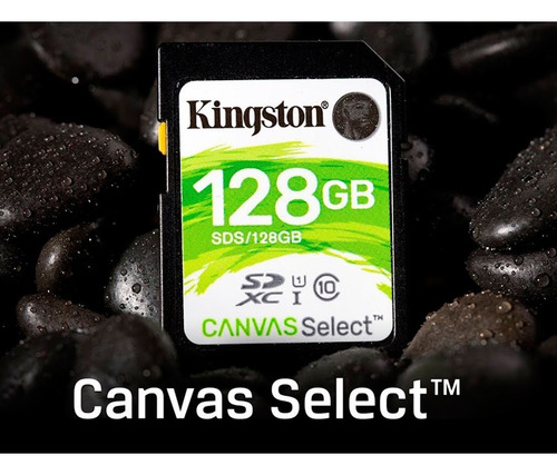 Tarjeta de memoria Kingston SDS Canvas Select con adaptador SD 128GB