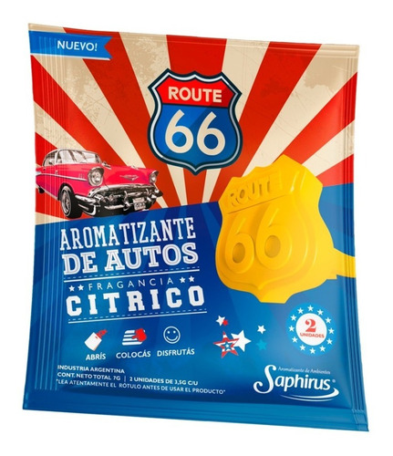 Route 66 Aromatizante Para Auto X24 Unidades 