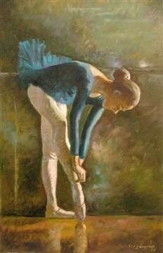 Cuadro Al Oleo De Bailarinas.pinturas Para Sala Hogar