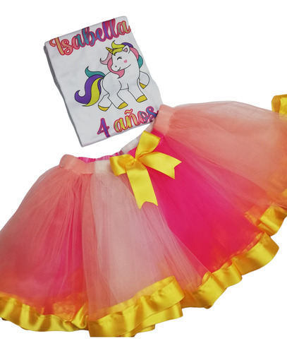 Tutu Pollera + Body Personalizado - Disfraz