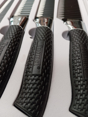 Set De Cuchillos Profesionales Para Cocina 6 Piezas Negro