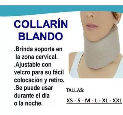 Collarín Cervical Blando Tallas Xs / S / M/ L