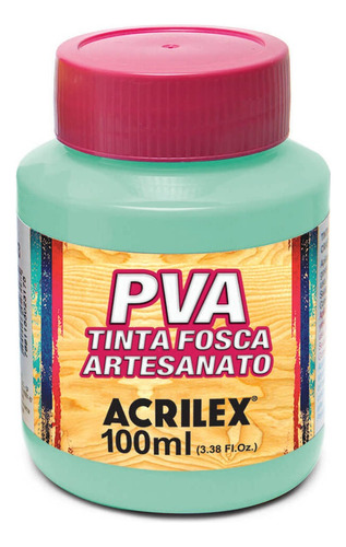 Pva Tinta Fosca 100ml Para Artesanato Acrilex - Cores Cor Verde/Água