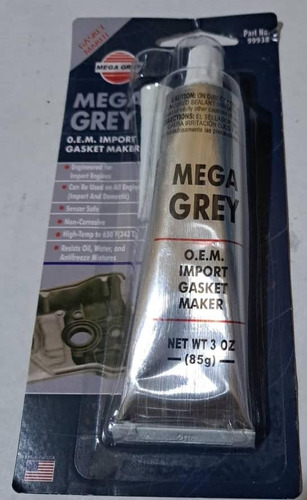 Silicon Gris Alta Temperatura Mega Grey 85gr