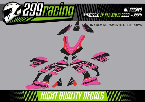 Kit Adesivo Kawasaki Zx-10r 2024 Rosa Superbike Modification Kit Adesivo Kawasaki Zx-10r 2024 Rosa Superbike Modification