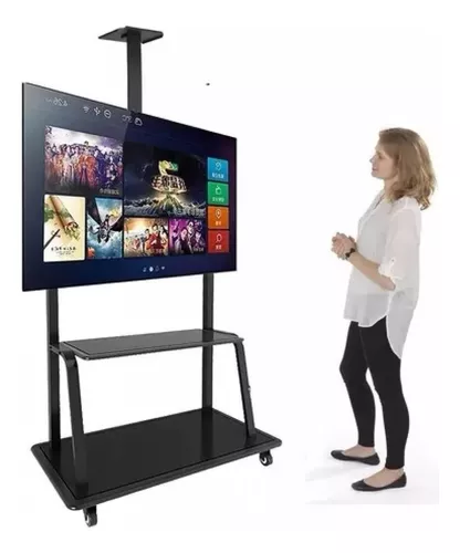 Soporte Tv Pedestal Ruedas Televisor 32 A 65 PuLG 50kg Max